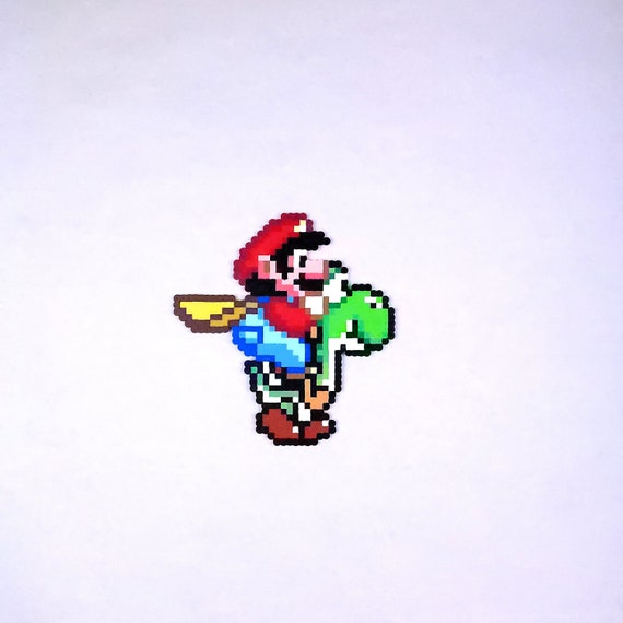 Yoshi, Perler Beads, Mario, Bead Sprite, Pixel Art, Perler Bead