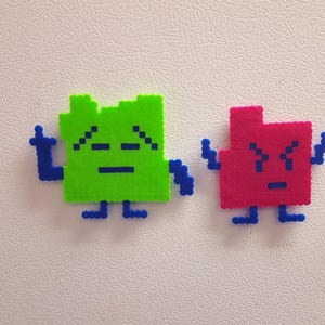 Mooninites Perler Bead Magnet Set Wall Art – Aqua Teen ATHF Adult Swim Meatwad Master Shake Frylock Stocking Stuffer