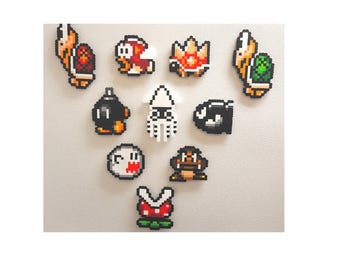 Mario Perler Bead Art: 8-Bit Pixel Baddies