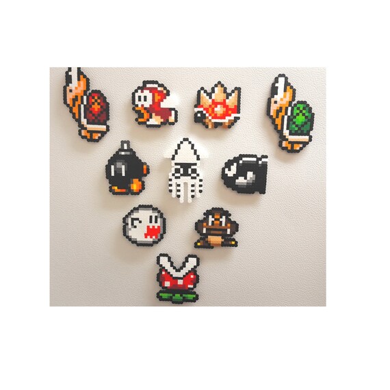 Mario Perler Baddies 8 Bit Pixel Art Perler Bead Art Boo Etsy