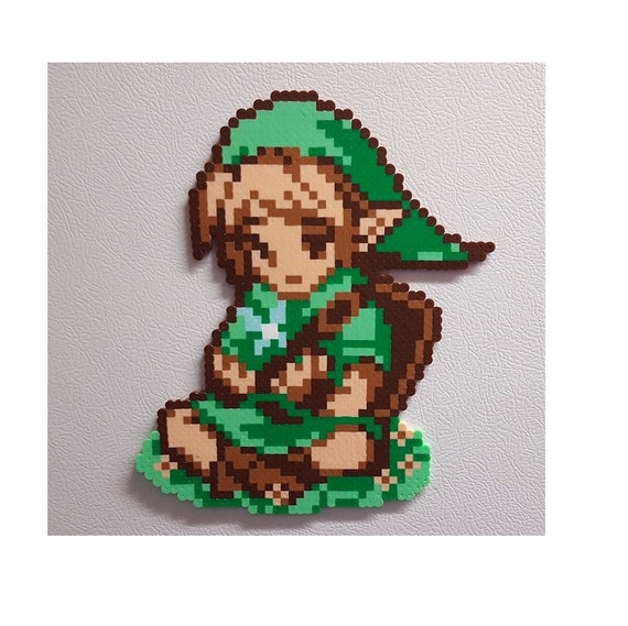 Zelda Link 5 Bead Sprite Pixel Art 8-bit Perler Handmade Legend of Zelda  NES