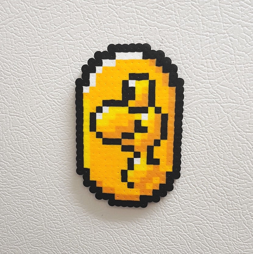 Mario Perler Yoshi Dragon Coin Super Mario World 8 Bit Etsy