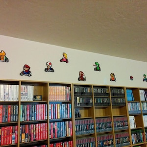 Mario Kart, Perler Beads, Mario, perler bead art, donkey kong, yoshi, bowser, koopa, wii, mario art, super mario, pixel art