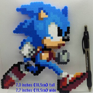 Sonic perler beads, Tails, bead sprite, 8 bit pixel art, Knuckles the Echidna, Hedgehog, Sonic 2, Sonic 3, sega genesis, robotnik