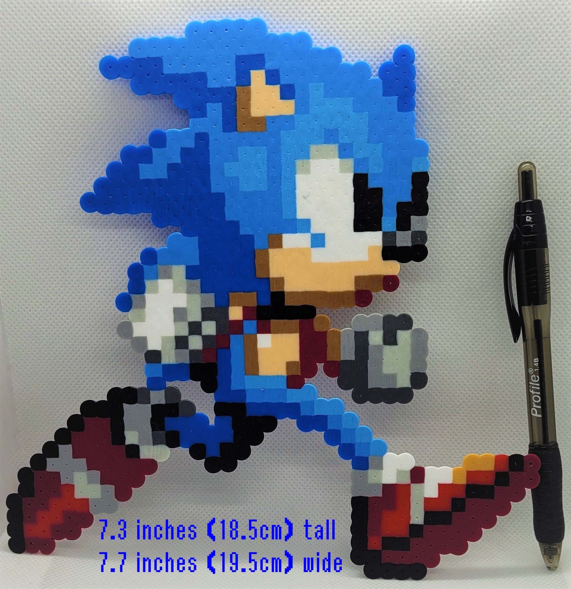 Super Sonic Sega the Hedgehog Mini Bead Sprite Perler Artkal Pixel Art  Retro