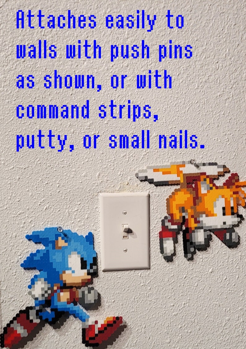 Sonic Perler Beads Tails Bead Sprite 8 Bit Pixel Art - Etsy Canada