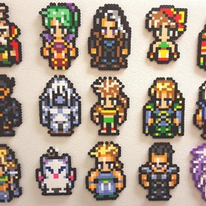 Final Fantasy VI Perler Bead Art, Moogle Bead Sprite, Terra FF6 Sprite, FF6 Art, Final Fantasy Gift for Gamer, Moogle Ornament