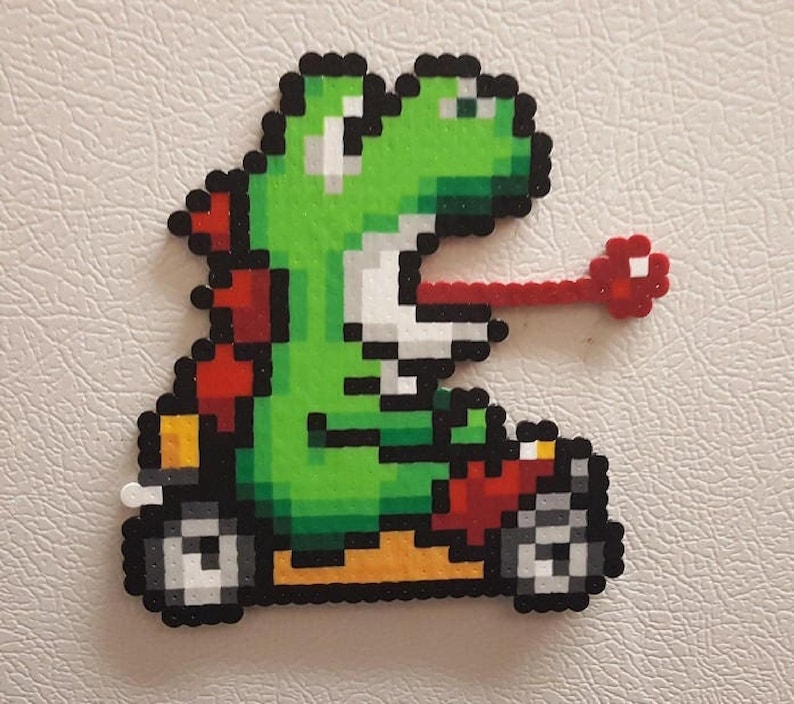 Mario Kart, Perler Beads, Mario, perler bead art, donkey kong, yoshi, bowser, koopa, wii, mario art, super mario, pixel art