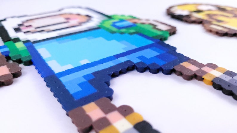 Finn, jake, Adventure time, perler, Finn the Dog, Jake the Human, kandi, hama, beads, cartoon, 8 bit perler, bead fan art