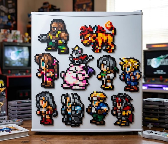 ファイナルファンタジー7 パーラービーズマグネット：FF7 ピクセル