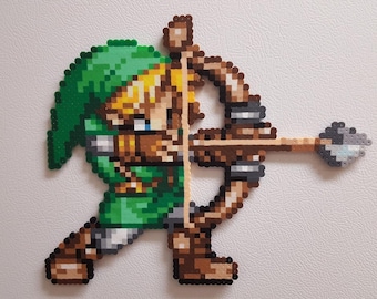 Link Perler Art Pixel Link Magnet, 8 Bit Link Art, The Legend of Zelda Fridge Decor, Gamer Gifts, Zelda Ornament, Zelda Party Favor