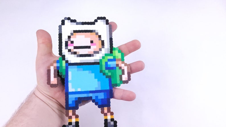 Finn, jake, Adventure time, perler, Finn the Dog, Jake the Human, kandi, hama, beads, cartoon, 8 bit perler, bead fan art