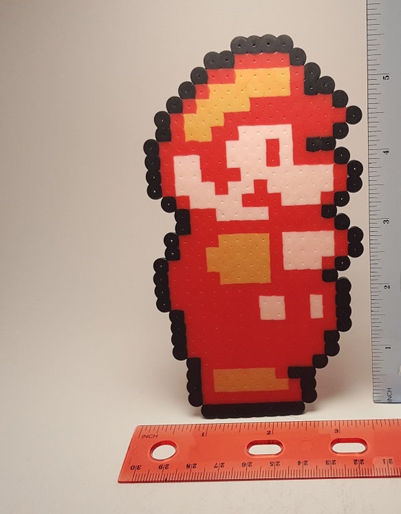 Mario perler beads 8 bit pixel art Perler perler bead art Etsy México