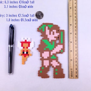 Link Perler, Perler Beads, The legend of Zelda, Perler, hama beads, gifts for gamers, Breath of the Wild, fridge magnet, pixel art