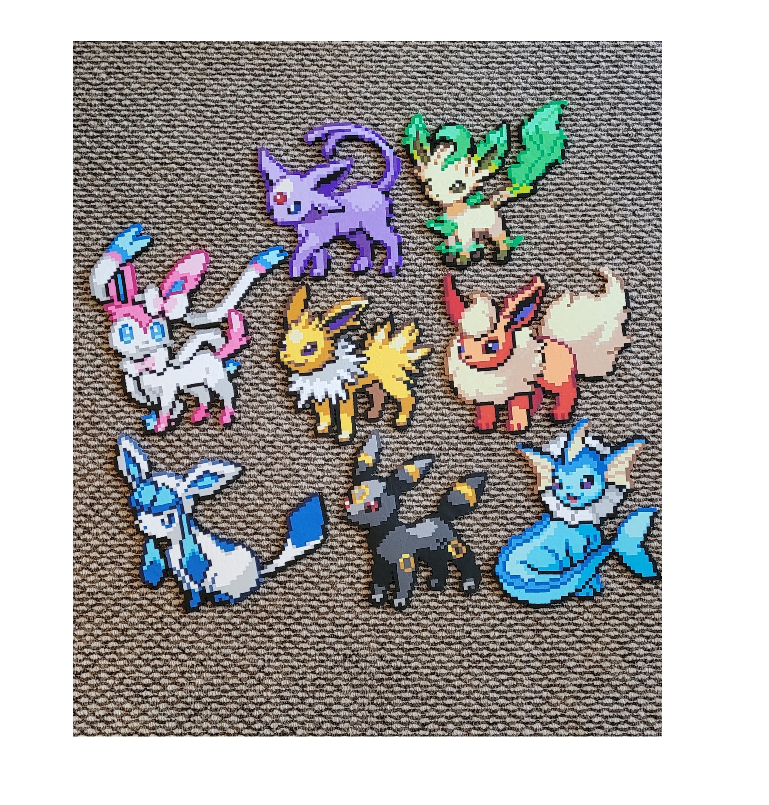 Eevee Evolutions Pokémon Perler Bracelets – Leaky Pixels