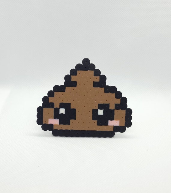Poop Emoji Kawaii Poo Perler Beads Pixel Art Shit Crap Etsy Finland
