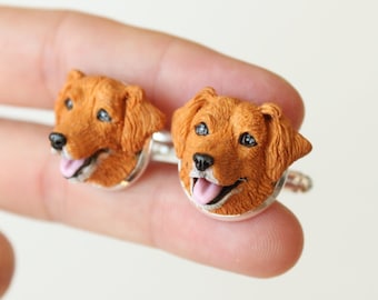 Custom dog cufflinks for groom, custom wedding gift for groom, personalized jewelry for men, husband gift, custom pet gifts, pet cufflinks