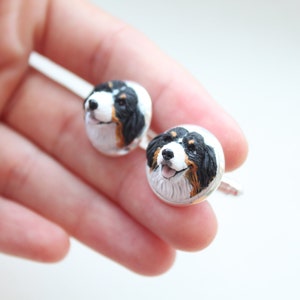 Dog wedding cufflinks, custom dog cuff links, gift for dad, personalized man jewelry, custom dog portrait, custom dog gift, dog lover gift