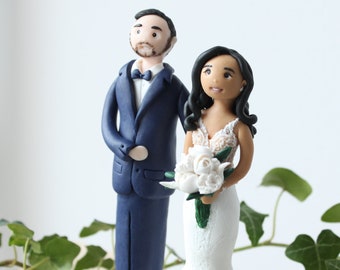 Clay wedding topper, wedding cake topper, clay topper, custom cake topper, custom wedding gift, wedding anniversary gift, topper for wedding