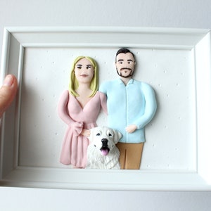 Custom anniversary gift, custom couple portrait, custom family portrait, family illustration, custom pet portrait, pet owner gift, pet gifts