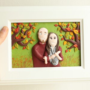 Couple portrait, custom couple illustration, anniversary gift, gift for him, gift for her, personalized couple picture, engagement gift