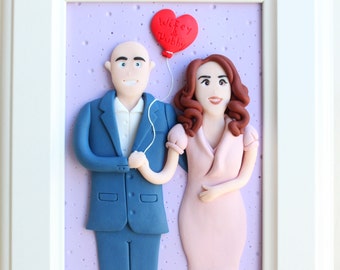 Valentines Day gift, custom illustration, couples portrait, custom family portrait