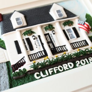 Custom Polymer Clay House Portrait: Personalized Home Illustration