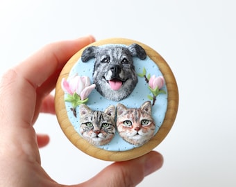 Custom Pet Portrait Ring Box: Personalized Wedding Bands Holder