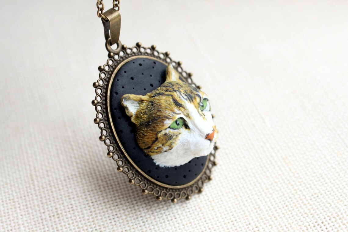 Personalized jewelry custom jewelry custom cat portrait Etsy