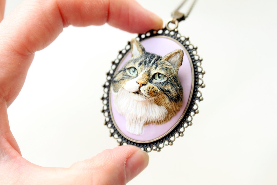 Custom Cat Jewelry, Cat Lover Gift, Custom Cat Portrait, Personalized