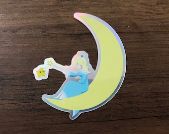 Queen of the Stars Rosalina Holographic Stickers by Elven Ariaera Inspired by "Super Mario Galaxy"
