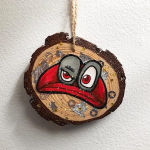 Cappy &quot;Super Mario Odyssey&quot; Inspired Wooden Ornament