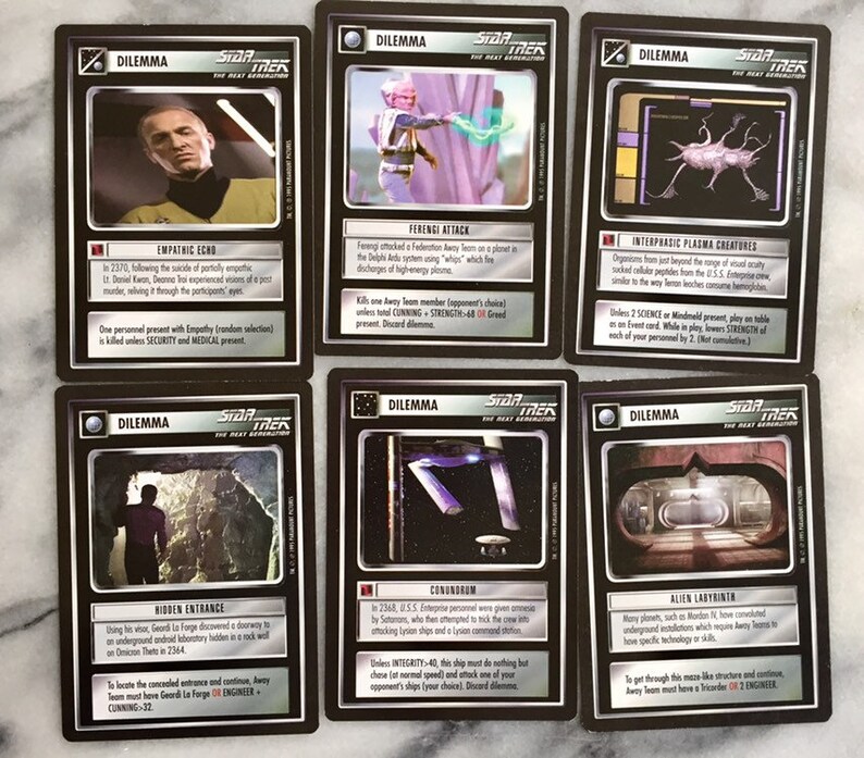 Vintage Star Trek Next Generation Trading Cards Lot of 96 Etsy