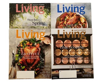 Martha Stewart Living Magazine Lot: 2021 Back Issues (4)
