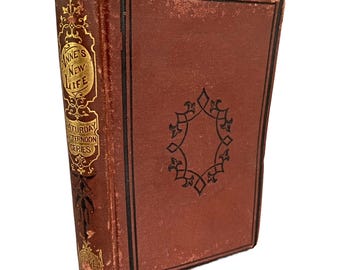 May include: A vintage brown book with gold lettering on the spine. The title is "Anne's New Life" and the book is part of the "Saturday Afternoon Series".