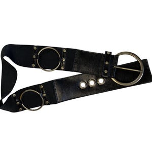 Black Elastic Belt Goth - Etsy display picture 2