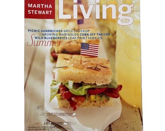 Vintage Martha Stewart Living Magazine July August 2000 Back Issue Summer Recipes Gardening Entertaining Ideas