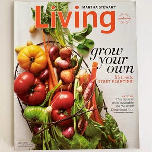 Martha Stewart Living Magazine Back Issue March 2011 Special Gardening Issue Spring