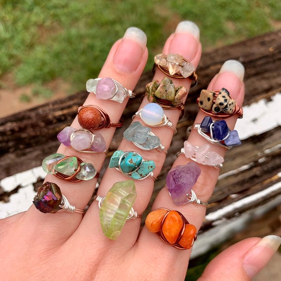 Imagen Jasper Anillo anillo de piedra preciosa natural joyer a