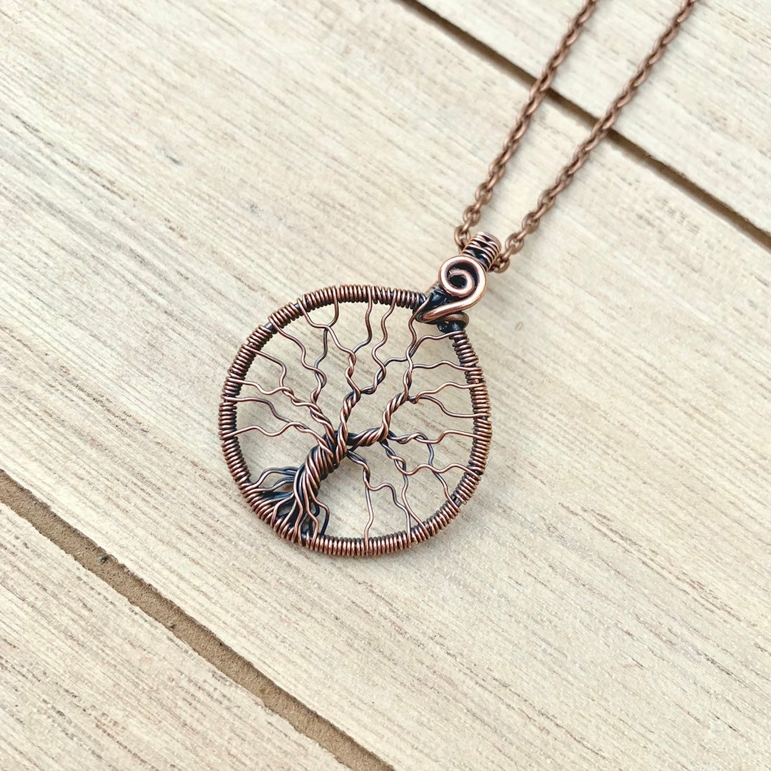 Tree of Life Wire Wrapped Copper Necklace Pendant With Loops Boarder · Wire  Wrapped Jewelry by TDW · Online Store Powered by Storenvy
