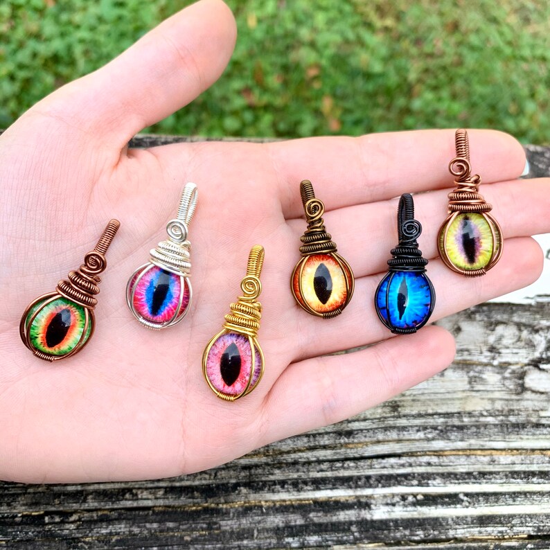 Build Your Own Dragon Eye Necklace Dragon Jewelry Blue Cat Etsy