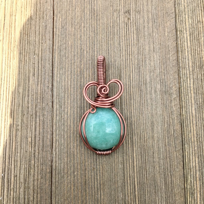 Green Aventurine Jewelry Jade Green Wire Wrapped Jewelry Miniature Green Aventurine Necklace Pendant Wire Wrapped Aventurine