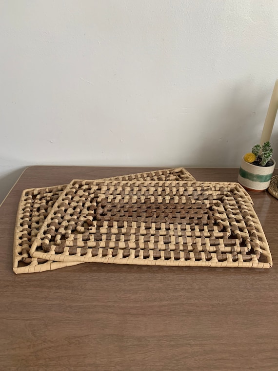 Vintage Wicker Placemats Etsy