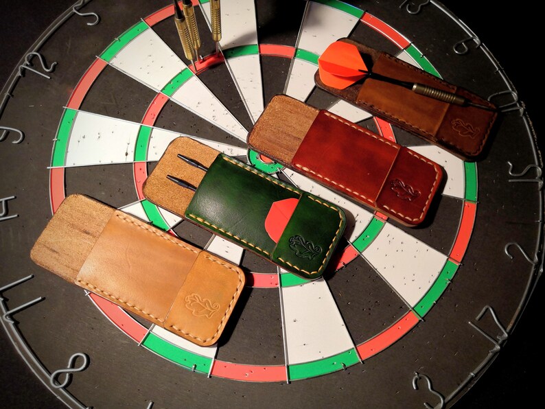 Leather Darts Case Etsy