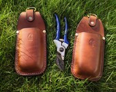 Handmade Leather Garden Holster: Secateurs, Pruners, Pruning Saw