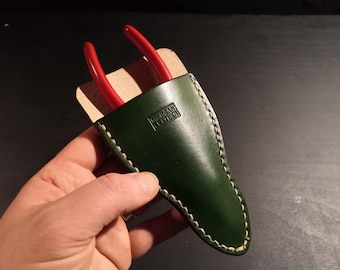 Pouch for Willow Side Cutters or Snips - tough and long-lasting, hand made in the Uk from British leather