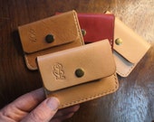 Rectangular Coin Purse - Cowhide Leather - various colours. READY TO POST