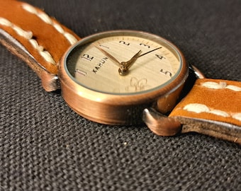 Kahuna Watch with Oak Bark Tanned Leather watch strap - READY TO POST
