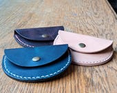 Half Moon Leather Coin Purse - various colours. READY TO POST