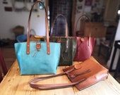 Italian Leather Tote Bag - various colours available - in stock and ready to post